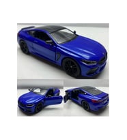 Diecast,metal Model Oyuncak Araba Bmw M8 Çek Bırak Lisanslı 1:36 Ölçek Araba (Mavi)