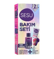 Sesu Bakım Seti Tüy Dökücü Krem 40 Ml + Işıltılı Vücut Yağı 50ml 2 Li Paket