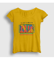 Presmono Kadın Sarı Vintage Talking Heads T-Shirt 493979tt (Sarı)
