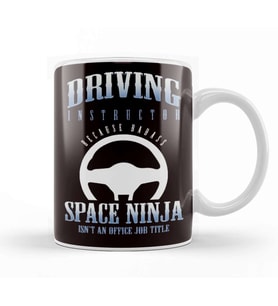 Driving Instructor Ninja Novice Driver School Lesson Teacher Kupa Bardak Porselen