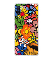 PrintiFy Samsung Galaxy A70 Uyumlu Retro Color 2 Baskılı Şeffaf Köşe Korumalı Antişok Kılıf