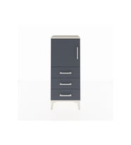 Arges Komodin 2 Raflı 3 Çekmeceli Tek Kapaklı 44x30x106 Aytaşı-Antrasit