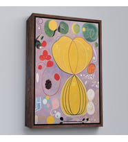 Çerçeveli Hilma af Klint - Renkli Soyut Tablo (Kahverengi)