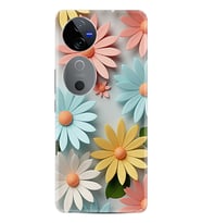 Vivo V40 5G Kılıf Boutique Baskılı Resimli Güzel Çiçekler Pcode -020