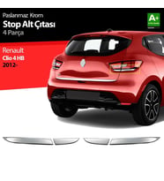 Renault Clio Uyumlu 4 Hatchback Krom Stop Alt Çıtası 4 Parça 2012 Üzeri