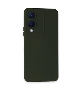 Vivo Y17s Kılıf Nano İçi Kadife Silikon - Koyu Yeşil