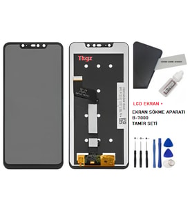 Tkgz - Xiaomi Redmi NOTE 6 PRO Uyumlu Lcd Ekran Dokunmatik -A- Kalite + B-7000 + TAMİR SETİ