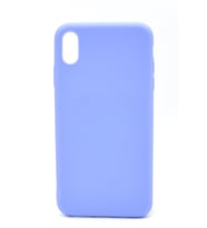 iPhone XR Uyumlu Düz Renk Esnek Yumuşak Silikon Kılıf  Rubber Açık Mor