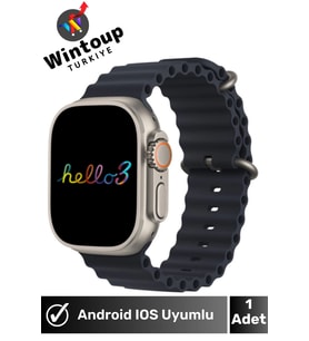 Watch Ultra Hello 3 Plus Amoled 4gb Hafıza Özellikli Akıllı Saat Tüm Telefonlara Uyumlu Smartwatch (Gümüş)