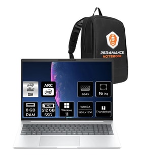 HP Elitebook 8 Aı G1I Core Ultra 7 255H 8GB RAM 512GB SSD 16" FHD+ Win11 Pro AD3T0ETPN402 Notebook + Per4 Çanta