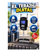 50 Kg Kapasiteli Dijital El Kantarı – LCD Ekranlı Portatif Bavul ve Paket Tartısı