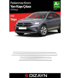 S-Dizayn Volkswagen Taigo Krom Yan Kapı Çıtası 4 Prç 2020 Üzeri A+ Kalite
