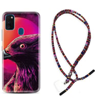 Samsung M21 M22 M23 M30 M31S M32 Kılıf Boyun Asklı Rasta Silikon Red Eagle 1752