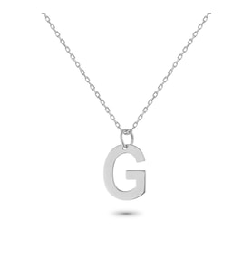 Glorria Gümüş G Harfi Kolye (Çok Renkli)