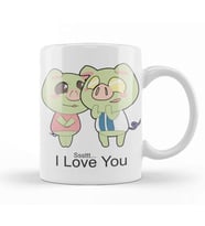 Couple Love Pig Kupa Bardak Porselen