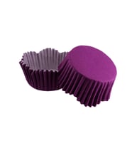 Cupcake Kalıbı Pet Kapsül Dalgalı Kek Kalıbı 65X38 MM (100 Adet)  Mor