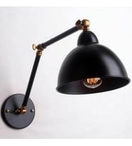 RİOLİGHT VİNTAGE,RUSTİK,RETRO HAREKETKİ BAŞLIK SİYAH METAL AKROBAT DUVAR APLİK