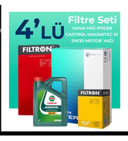 Filtron Alfa Mito 1.3 Dizel Filtre Bakım Seti Castrol Motor Yağlı (2009-2018) 4 Lü