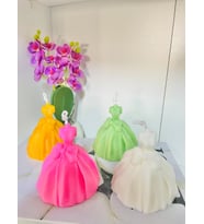 Şık Kadın Elbisesi Dekoratif Kokulu Mum / Chic Lady Dress Decorative Candle (Pembe)