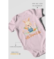 İlk Dişim Çıktı Kısa Kollu Bebek Body %100 Pamuk
