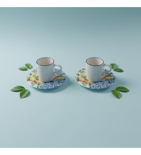 GÜRAL PORSELEN Camelia Orange 2 Kişilik Kahve Takımı 55742