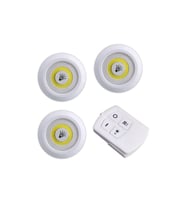 3 Adet Kumandalı Cob Ledli Spot Lamba Led Dolapiçi Gece Lambası (Beyaz)