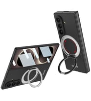 Lexroo Galaxy Z Fold 8 Ultra Kılıf M-safe Şarj Özellikli Kıpta Yüzüklü Kamera Korumalı Kılıf - Siyah