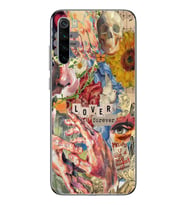 Redmi Note 8 Uyumlu Aesthetic Vintage Kolaj Desenli Şeffaf Telefon Kılıfı