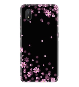 TCL L7 Kılıf Resimli Silikon Kılıf Black flowers 1391