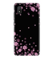 TCL L7 Kılıf Resimli Silikon Kılıf Black flowers 1391