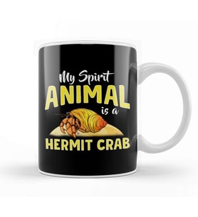 Cute & Funny My Spirit Animal Is a Hermit Crab Kupa Bardak Porselen