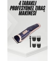 Mey İthalat® Tıraş Makinesi 4 Başlıklı Paslanmaz Çelik Bıçaklı Tüm Saç Tiplerine