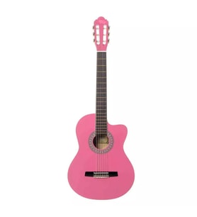 PEMBE KLASİK GİTAR KESİK KASA 4/4 KILIF PENA
