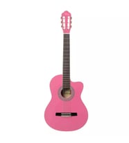 PEMBE KLASİK GİTAR KESİK KASA 4/4 KILIF PENA
