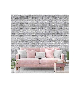 Dreamwall Jakarlı Çizgi Desenli Silinebilir Sağlıklı Tekstil Duvar Kağıdı (Çok Renkli)