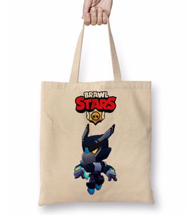 Brawl Stars Karanlık Mecha Crow Bez Çanta Uzun Saplı