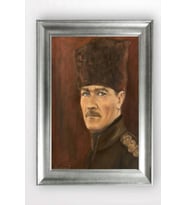 Gümüş Çerçeveli Atatürk Tablo cv907