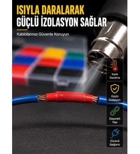 560 Makaron Seti Elektrik Ve Elektronik Kablo İzolasyon Tamir Seti