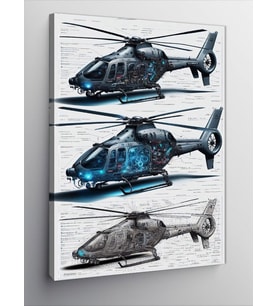 Kanvas Tablo Helikopter İniş Gösterisi