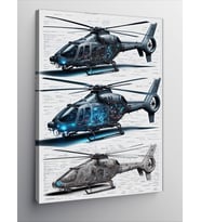 Kanvas Tablo Helikopter İniş Gösterisi