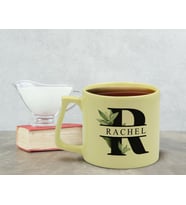 BK Gift Kişiye Özel İsimli Pastel Sarı Middle Kupa Bardak, Arkadaşa Hediye, Ev Hediyesi, Doğum Günü Hediyesi, Ofis Hediyesi-1