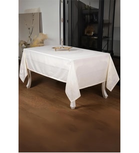 Bambu Kumaş Krem Masa Örtüsü 160x220 Cm 1264 (Standart)