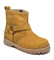 Rakerplus Chiron Hakiki Deri Sarı Fermuarlı Unisex Bebek Çizme (Tarçın)