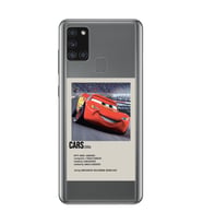 Samsung Galaxy A21S Uyumlu Cars Mcqueen Desenli Şeffaf Telefon Kılıfı