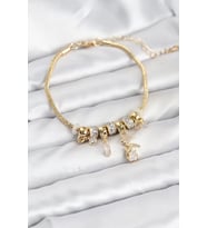 Pirinç Gold Renk Tinkerbell Charmlı Kadın Bileklik - TJ-BB8189