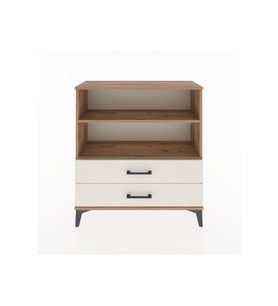 Arges Şifonyer 2 Raflı 2 Çekmeceli 88x30x96 Çam-Aytaşı