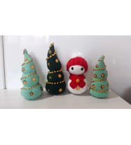 Noel Ağacı Takımı Amigurumi Organik Oyuncak