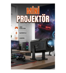 HCS350pro Android 11 Mini Projektör – Full HD 1080P, WiFi 6 ve Bluetooth 5.4 Destekli