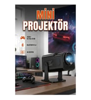 HCS350pro Android 11 Mini Projektör – Full HD 1080P, WiFi 6 ve Bluetooth 5.4 Destekli