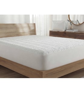 Royam Bambu Kumaş Ultra Sessiz Sıvı Geçirmez Yatak Alezi Fitted Full Kenar Tek Kişilik 100 x 200 + 35